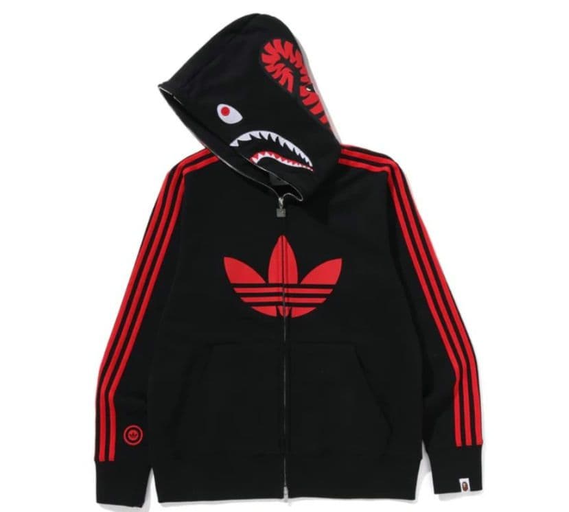 超希少サイズ BAPE ADIDAS SHARK FULL ZIP HOODIE