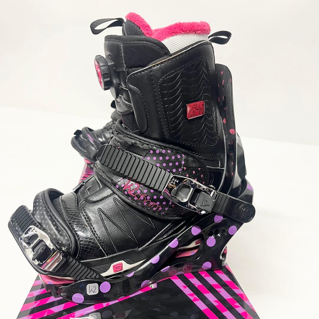 SALOMON K2 レディース スノボセット　サロモン　スノーボード バイン