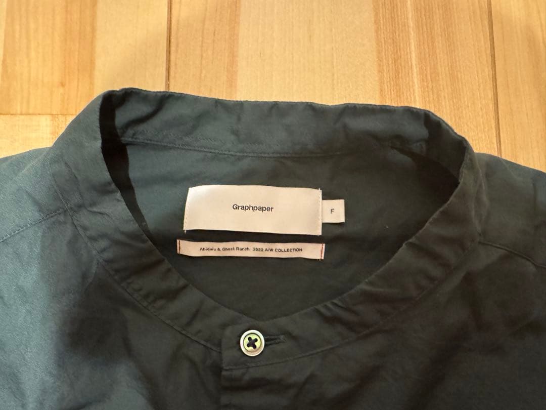 Graphpaper ブロードロングスリーブオーバーサイズバンドカラーシャツ