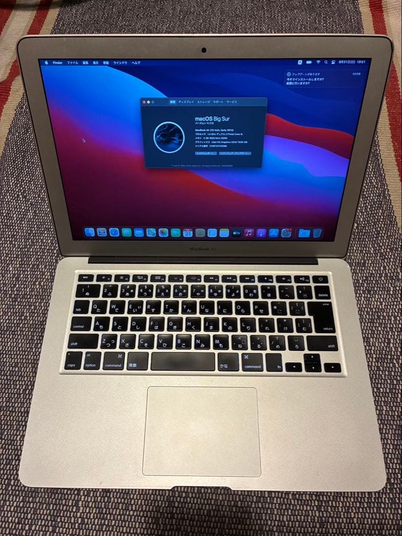 MacBook Air 13-inch, 2014 A1466 電池交換済
