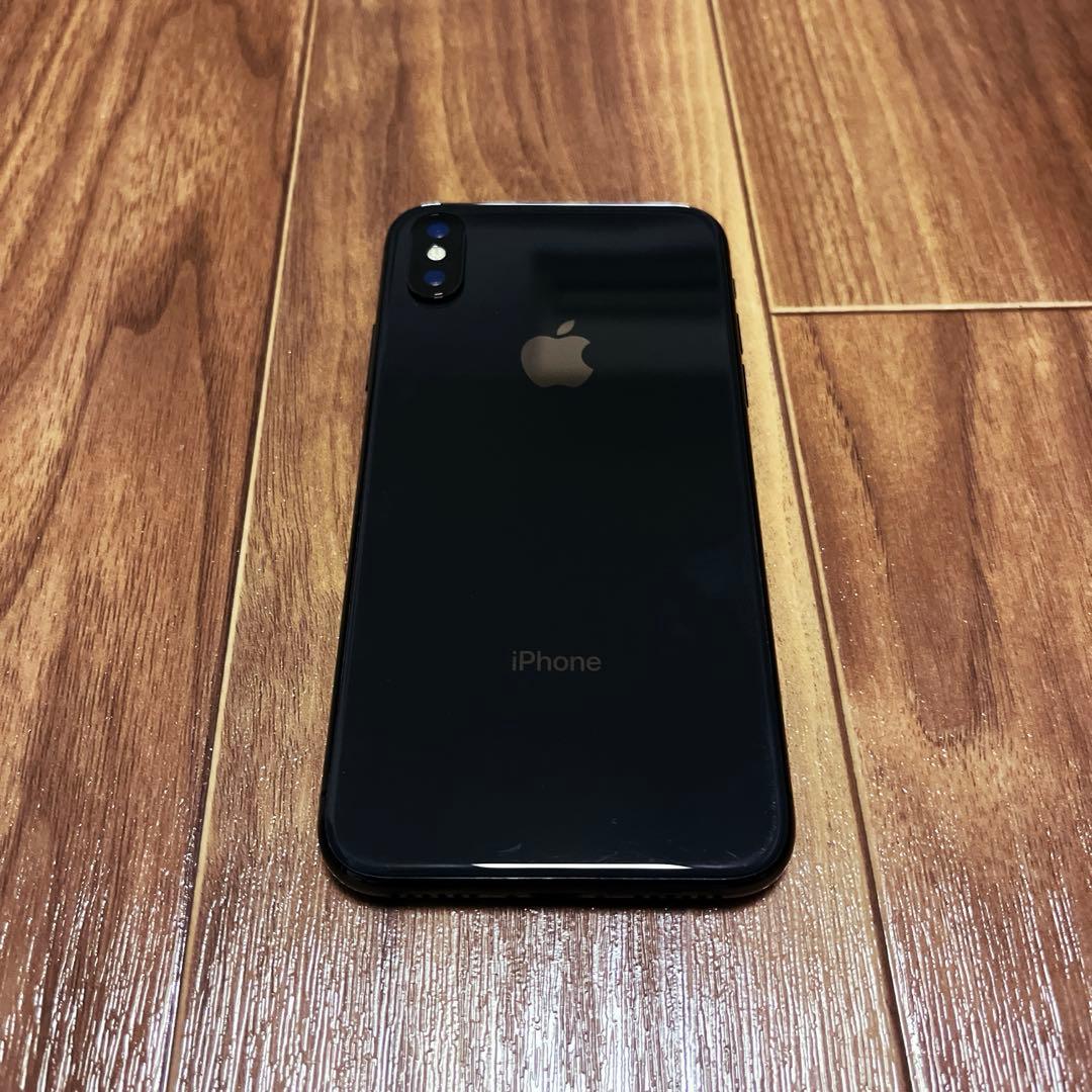 【美品】iPhoneX 64GB スペースグレイ simフリーバッテリー100%