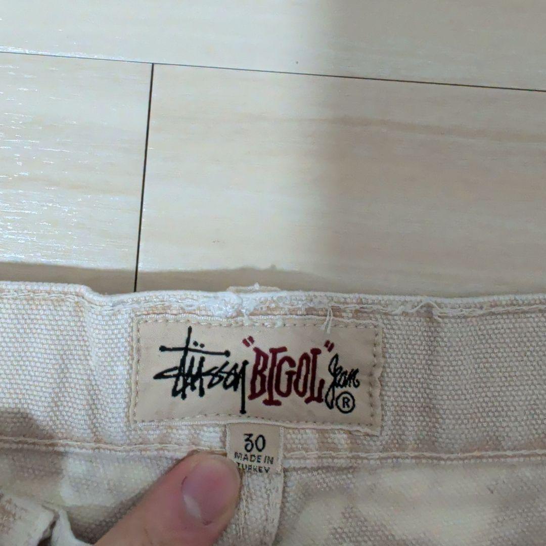 パンツ stussy BigO'l jean distressed canvas 30