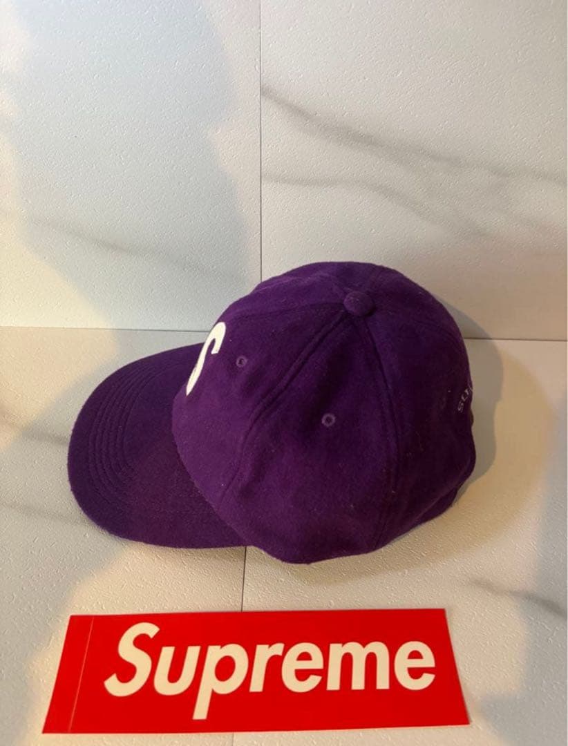 帽子 Supreme - Wool S Logo 6-Panel cap purple