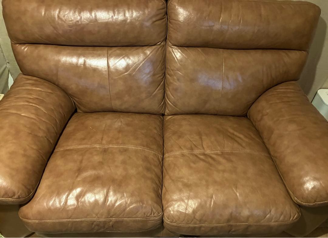 2人掛け本革ソファ(シグナKD LBR)ニトリ