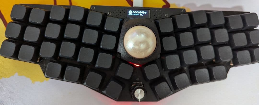 cocot46plus完成品、スイッチ、キャップ、ボール付き