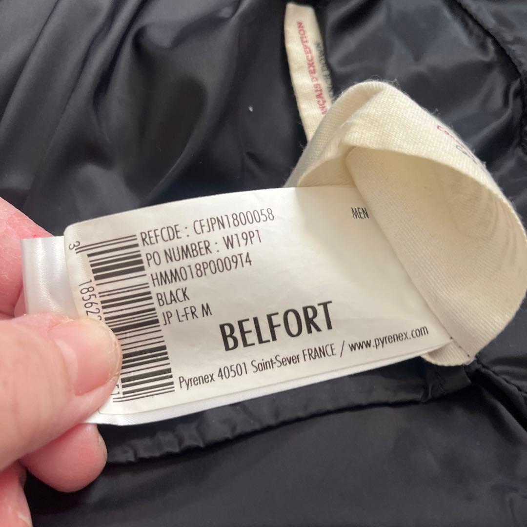 PYRENEX ピレネックス BELFORT ベルフォール ブラック サイズL