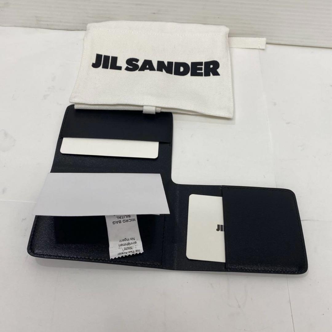 新品　ジルサンダー　レザー 名刺入れ ブラック　Jil Sander カード入れ