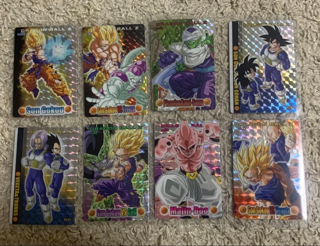 ドラゴンボールZ グミ　プラスチックカード　43枚　カード　日本製　裏面青　赤