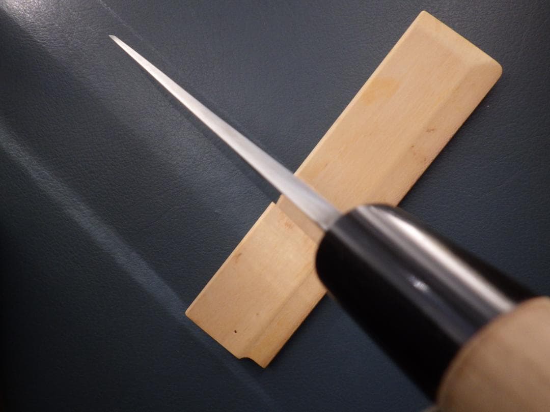 ザ*ロ様 東型薄刃包丁★正義作★本水牛天然木柄★㊨手研ぎ済み・堺打刃物▲記名有▲