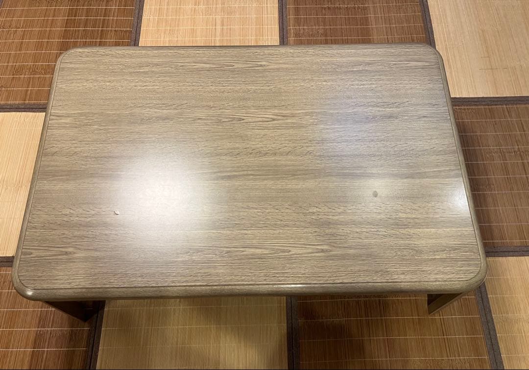 木目調長方形こたつ　幅120×長さ80×高さ36(41)cm