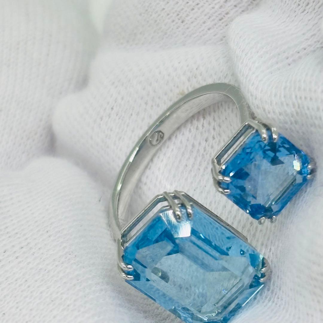 f*ｖ様 スワロフスキー Millenia オープンリング オクタゴンカット ブ