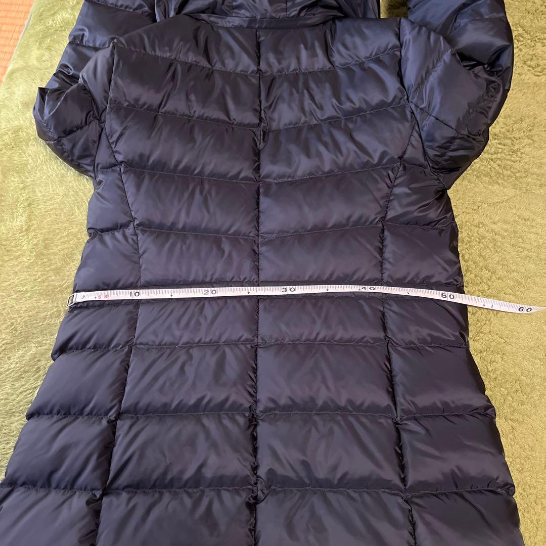 23区 フード付きロングダウンジャケット 44 ネイビー
