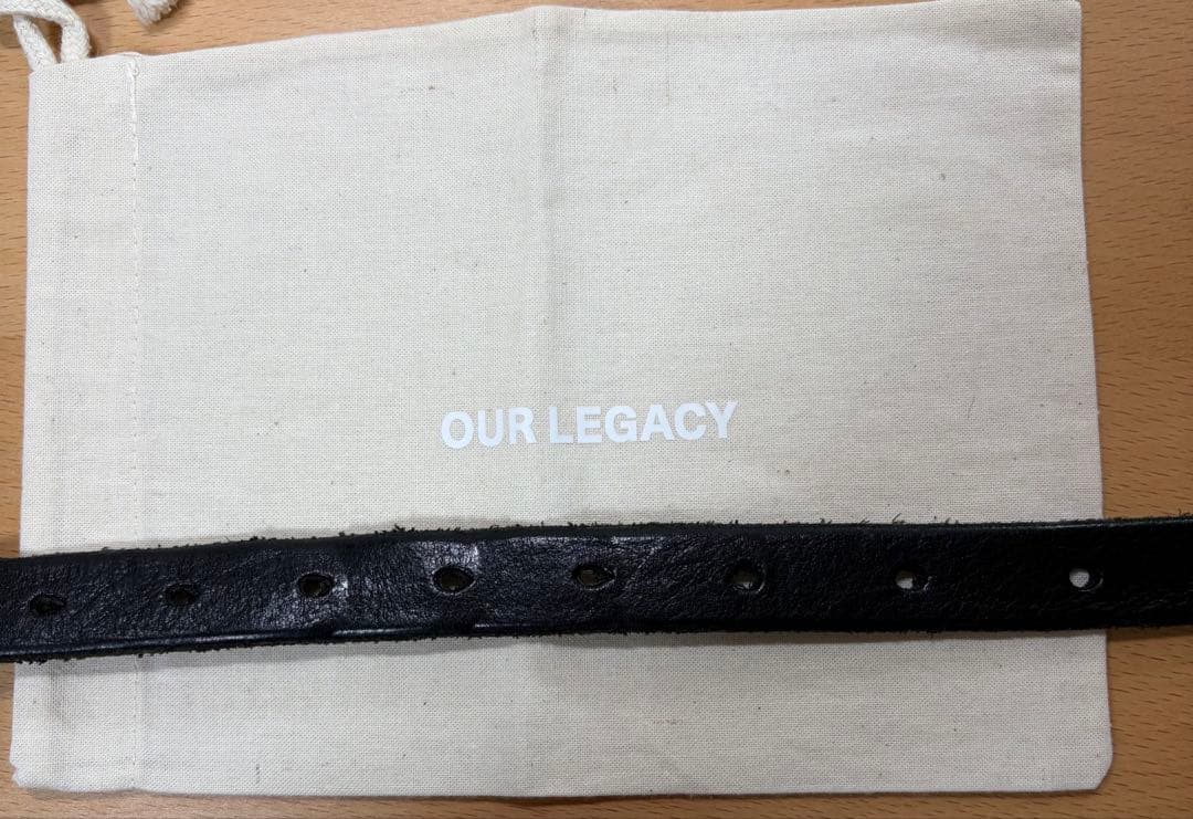 OUR LEGACY 2cm belt サイズ80 black