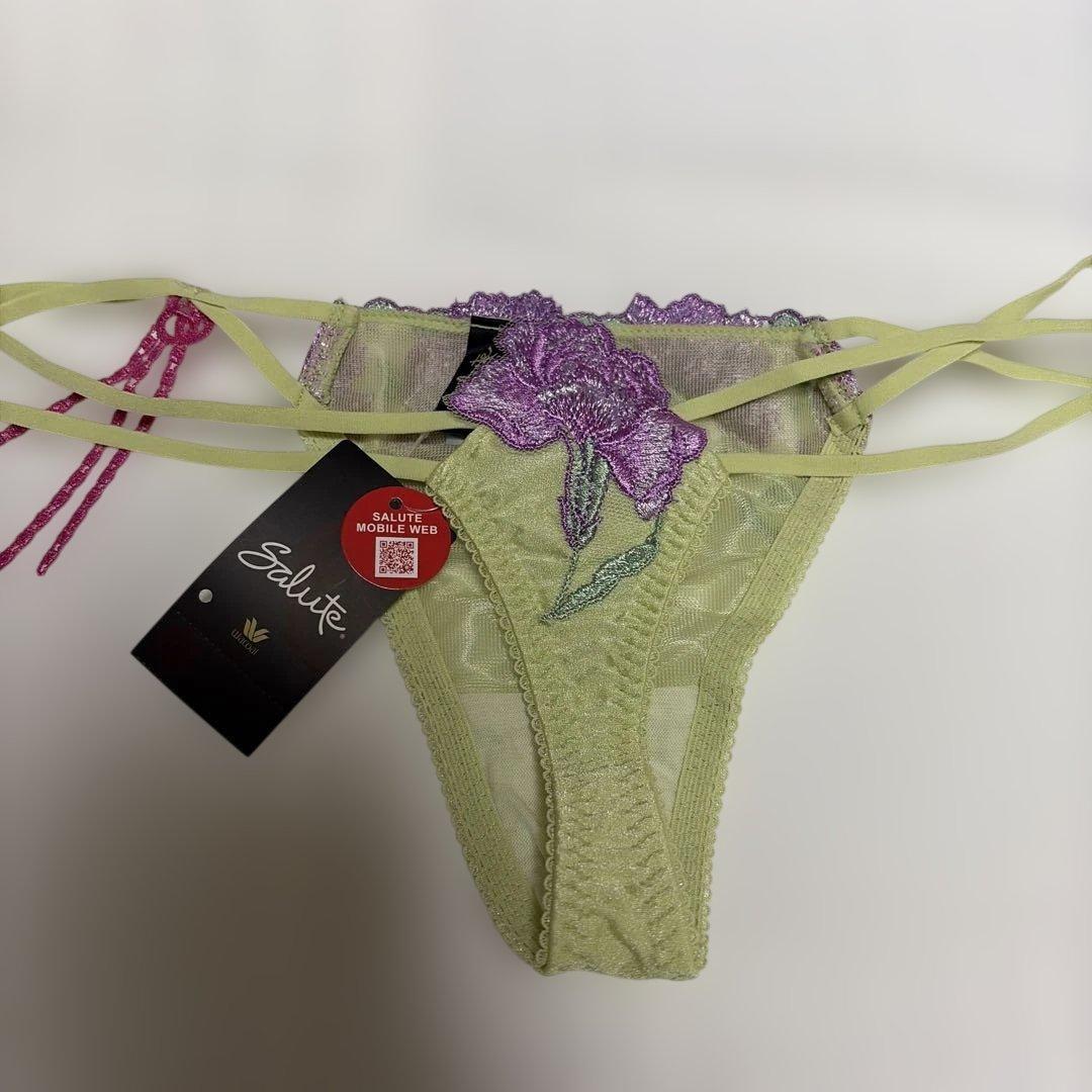 サルート花柄刺繍 ブラジャーショーツガーターセットC80/M