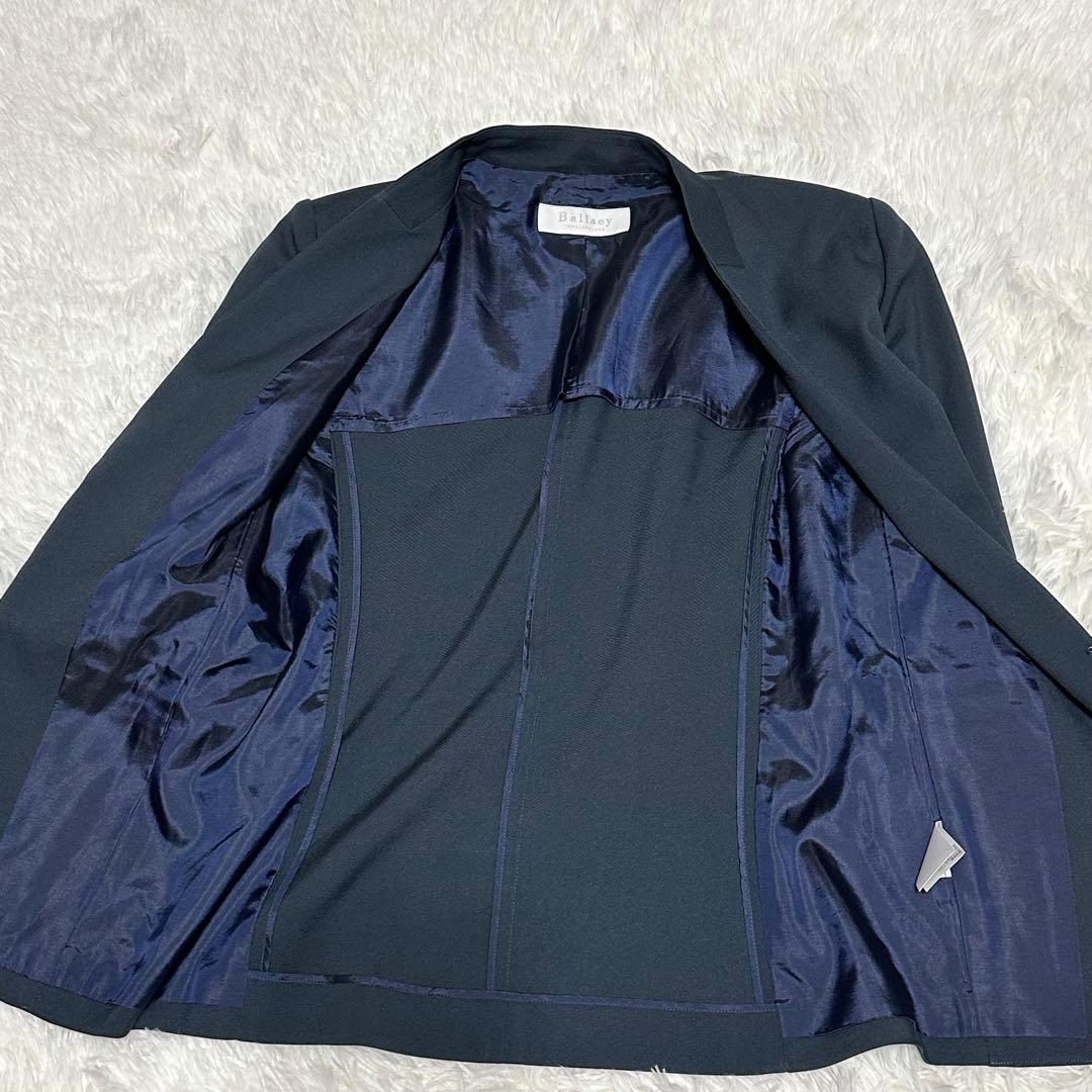 ボールジィ セットアップ ノーカラージャケット ワイドパンツ 38サイズ 紺