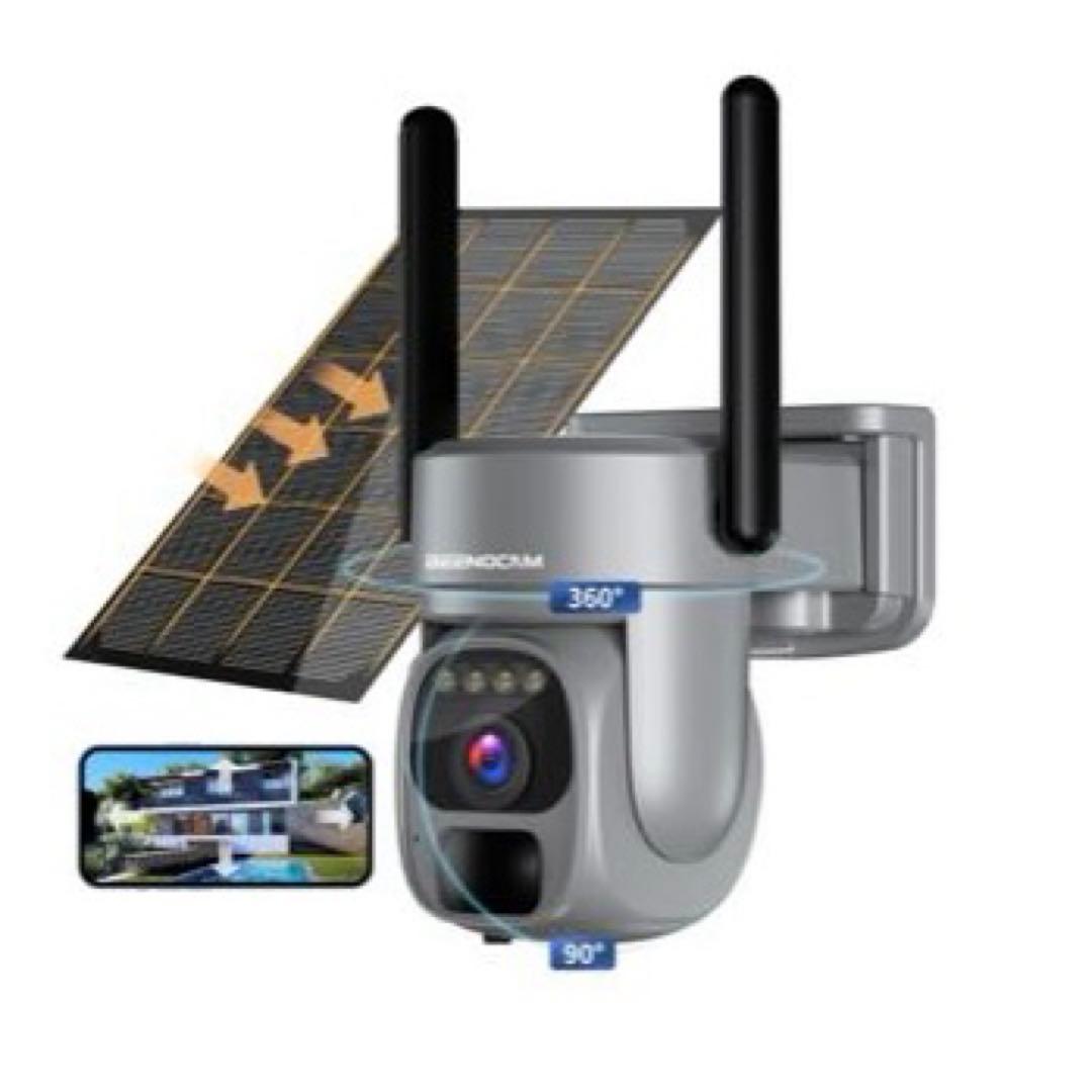 【新品】防犯カメラ 屋外 ソーラー ワイヤレス 15000mAh
