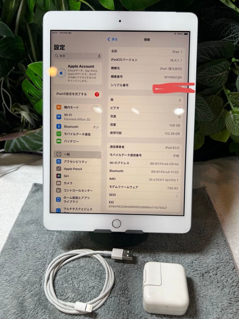 Apple iPad 第8世代/128GB/電池健康86.6%/HW263