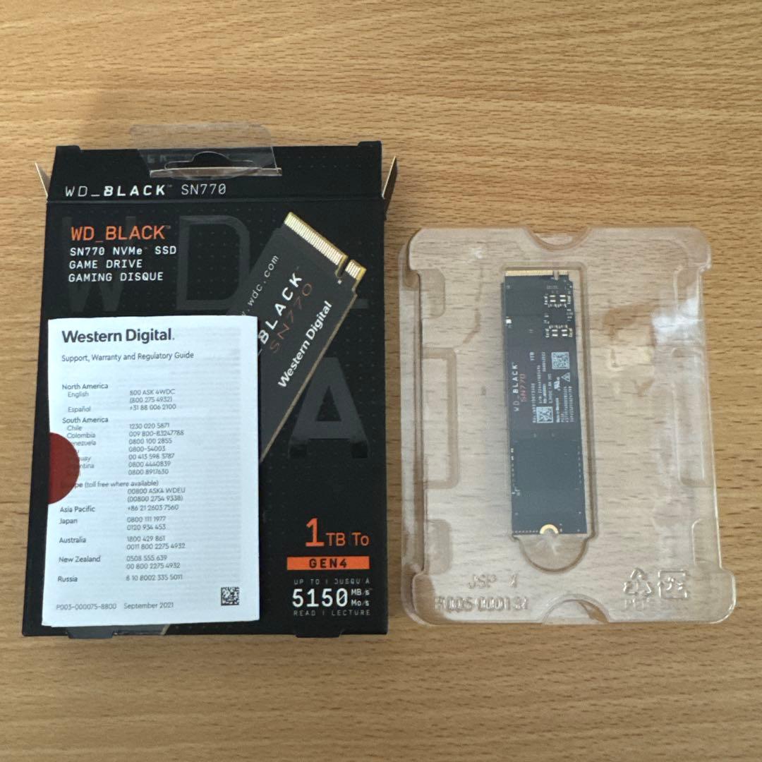 内蔵型SSD WD_BLACK SN770 1TB NVMe SSD