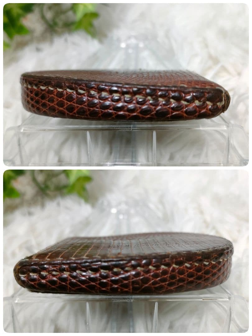 GANZO ケース ブラウン リザード 希少 ガンゾ 小銭入れ 茶 レザー