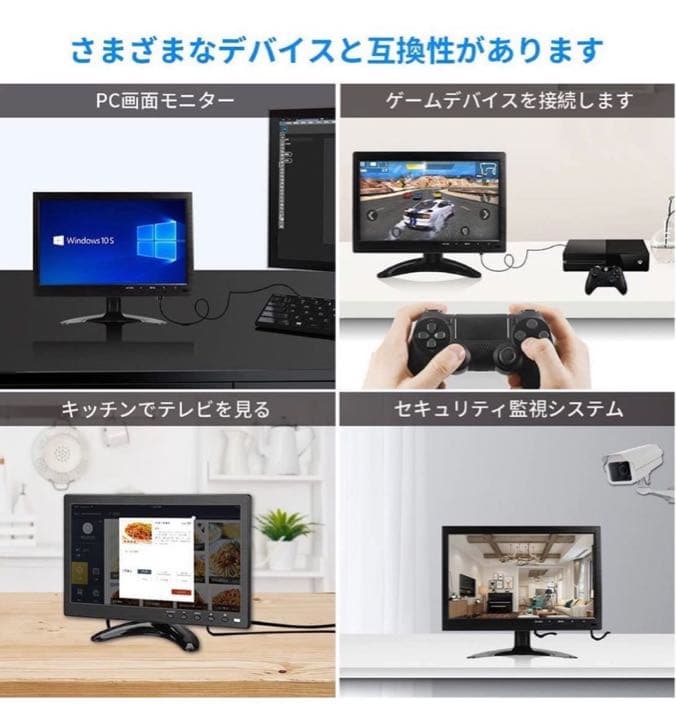 新品！10.1インチモニター液晶小型モニター1280X800 IPS 全視野！