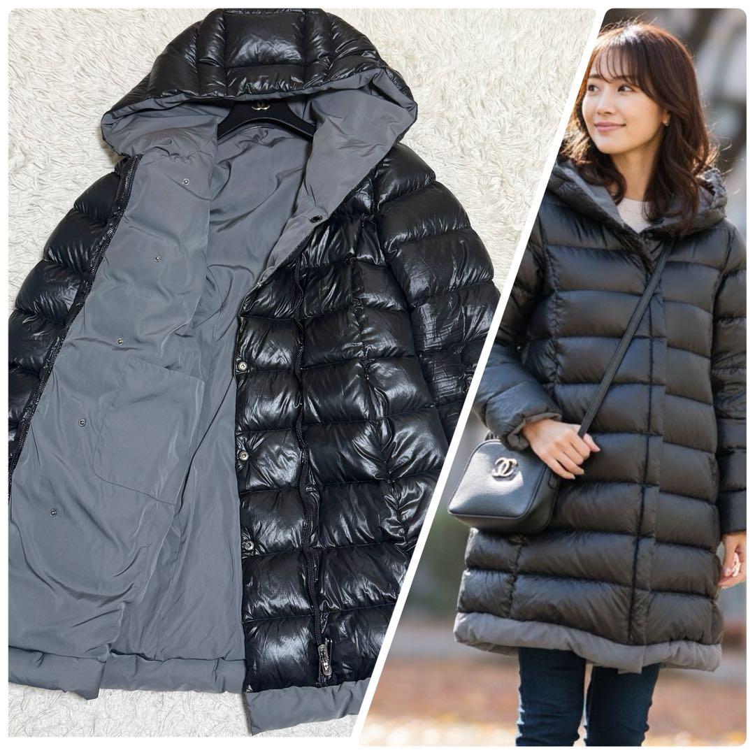 天然羽毛/リバーシブル✨マックスマーラ &CO ダウンコート ロング 大きい