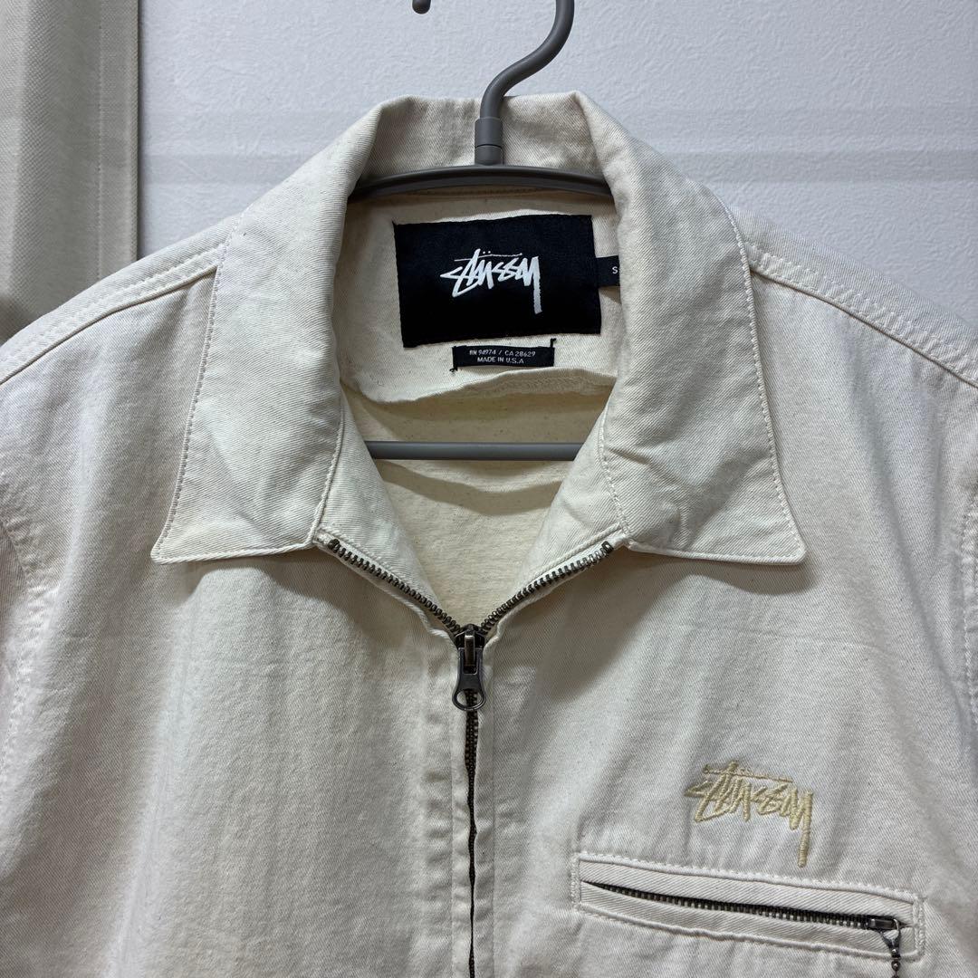 【USA製】 Stussy アイボリー スウィングトップ ジャケット