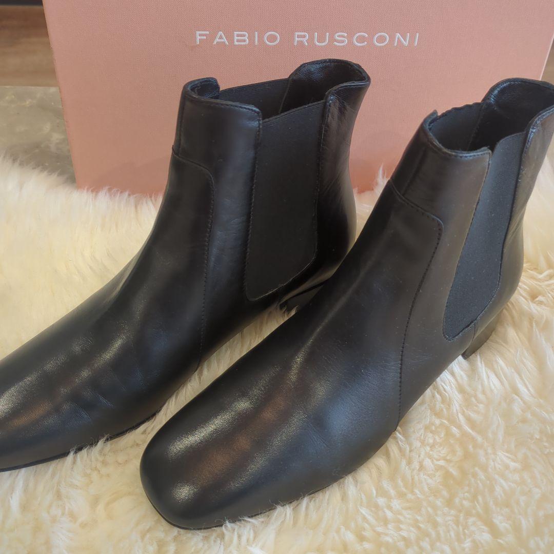 FABIO RUSCONI サイドゴアブーツ 38 ブラック 新品未使用