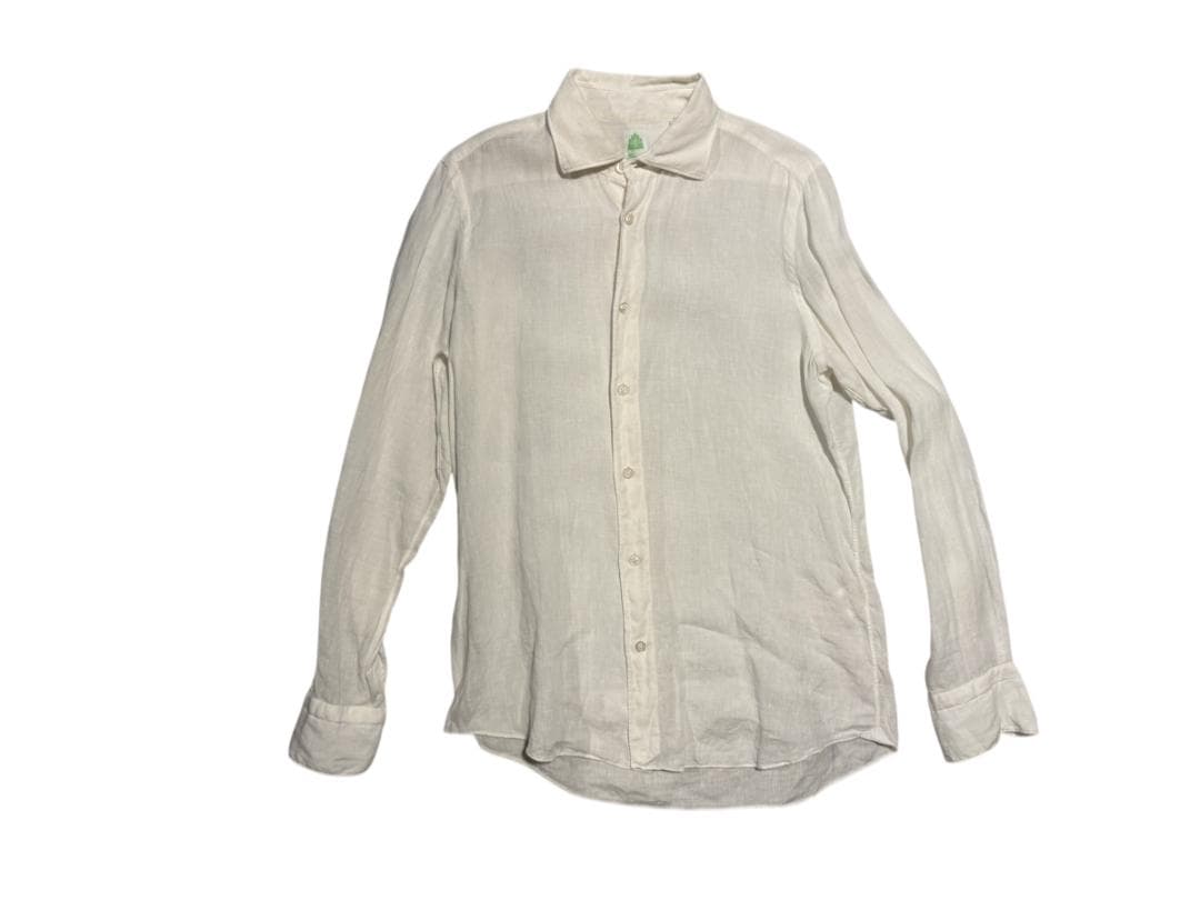フィナモレ リネンシャツ ホワイト 40