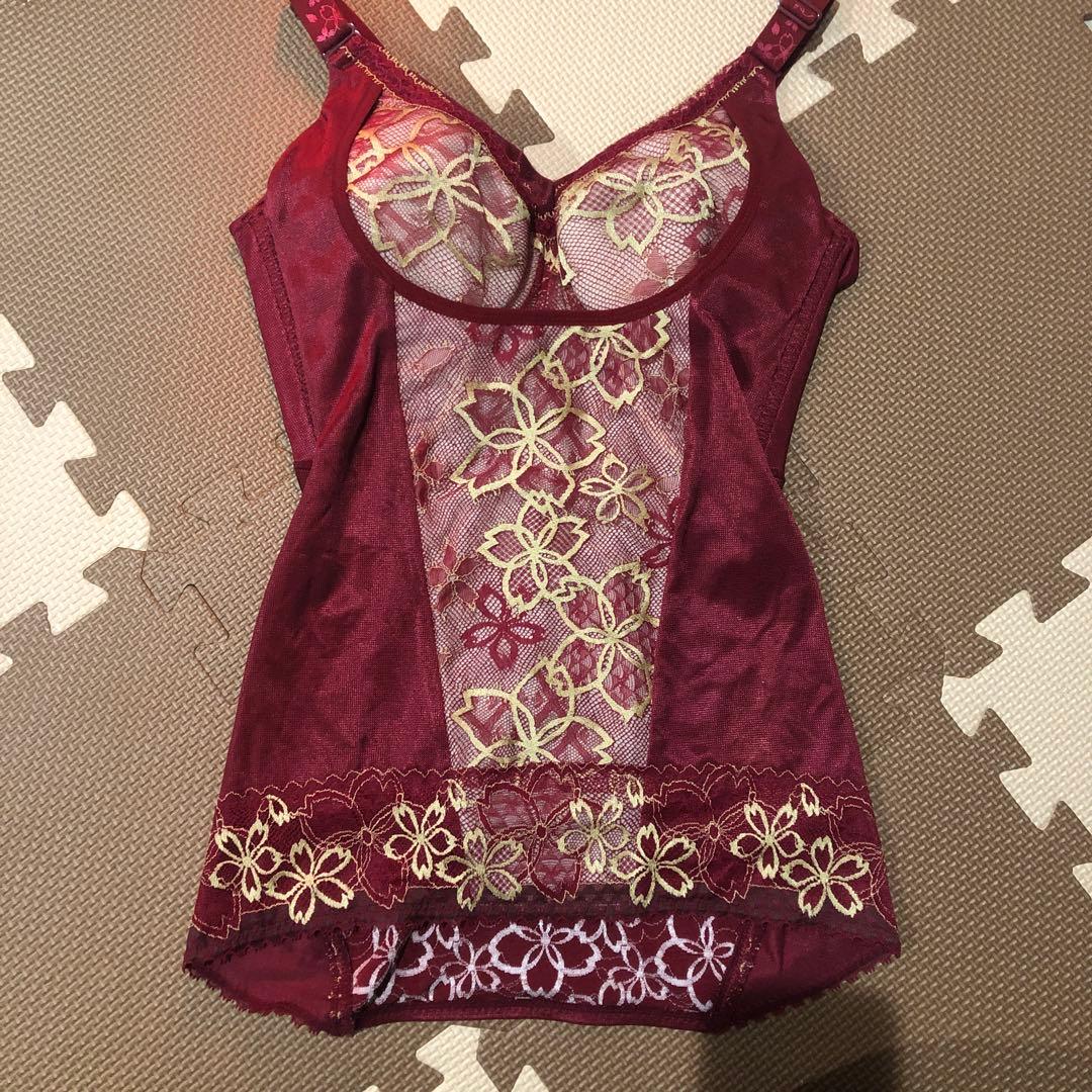 花柄刺繍 ボディスーツ C75 L