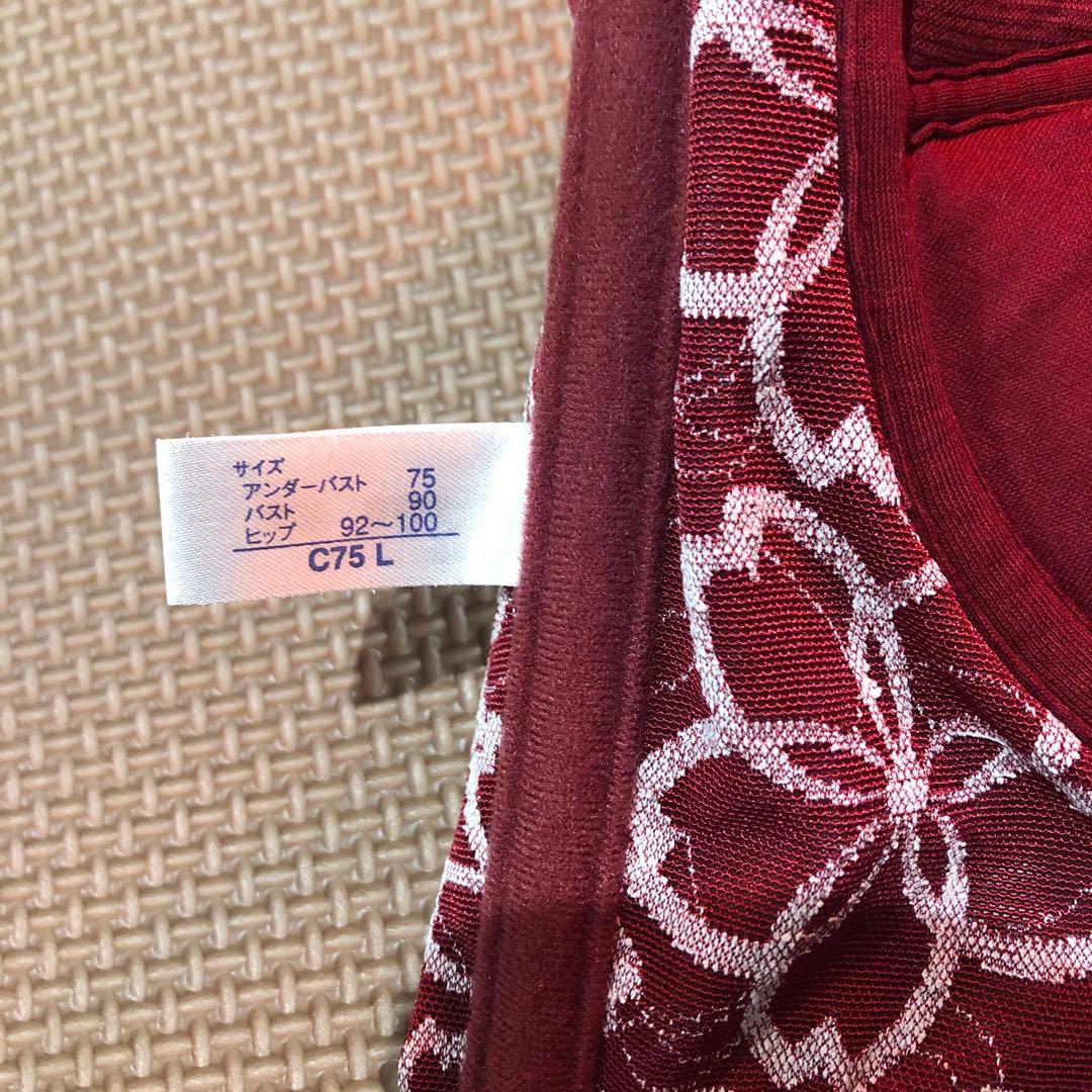 花柄刺繍 ボディスーツ C75 L