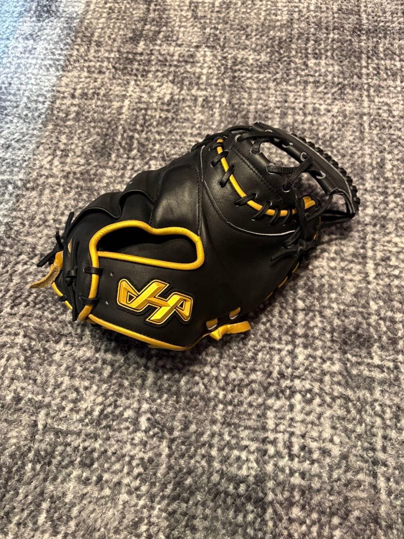 あ*あ様 【鬼型付け】未使用品ハタケヤマHATAKEYAMA軟式用キャッチャーミ