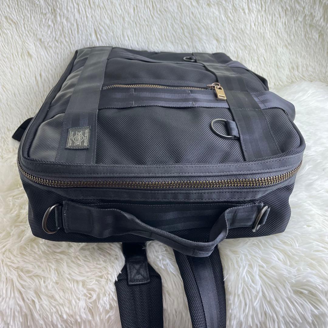 【美品】ポーター ヒート 3way ビジネスバッグ リュック A4 通勤 黒