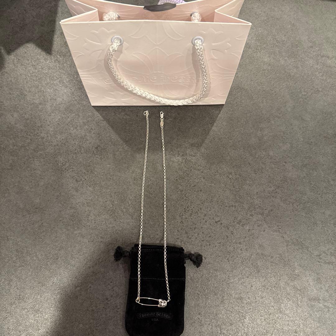 クロムハーツ　ワンダイヤモンドセーフティピン　18インチ