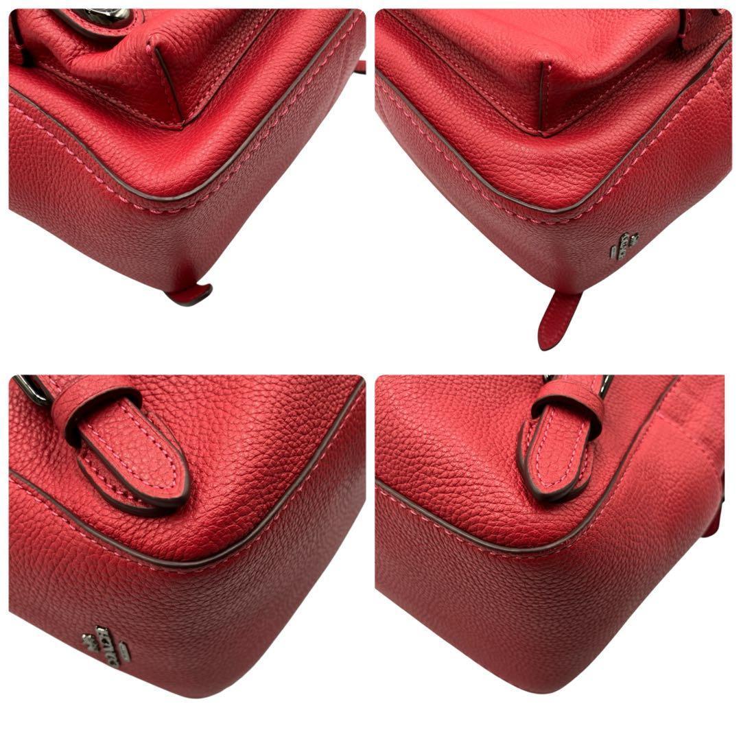 美品✨COACH 31032 レッド ミニリュック バックパック 本革