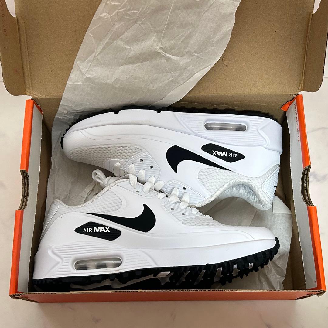 ナイキ エアマックス 90 ゴルフ ホワイト ブラック スパイクレス