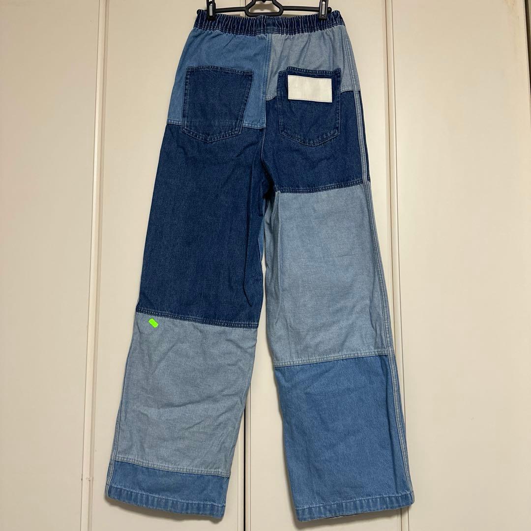 adidas KSENIASCHNAIDER 男女兼用　パッチワークデニムパンツ