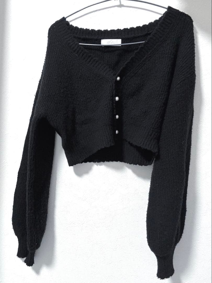 Pium 千鳥柄ニットワンピカーデセット