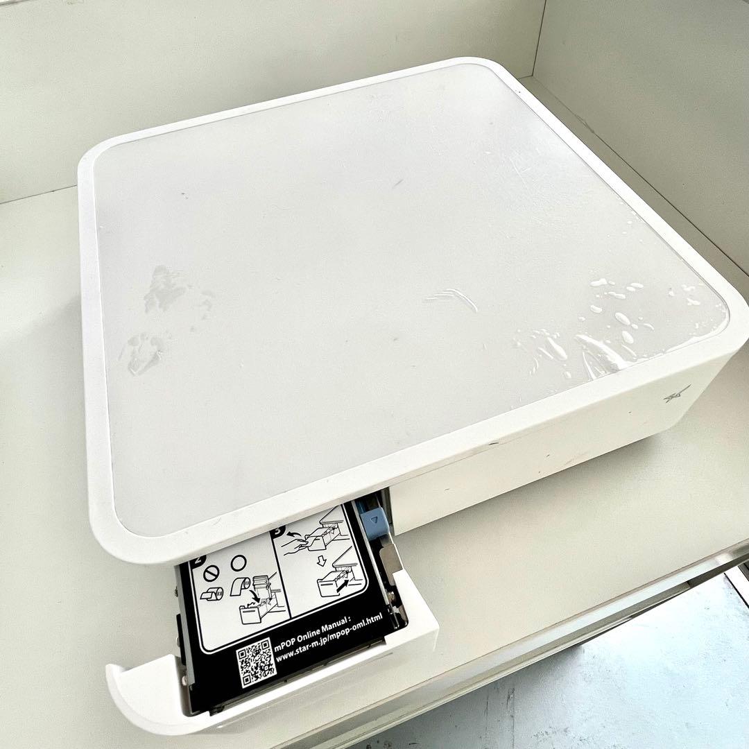 【レジロール1ケース.スタンド付】 mPOP POP10 ホワイト レジ