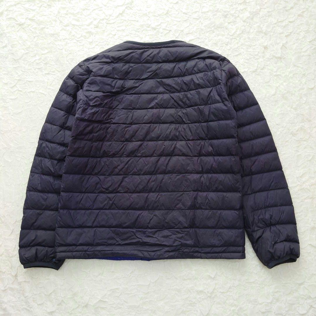 DANTON ダントン　ノーカラー　インナーダウン　ジャケット　ネイビー　40