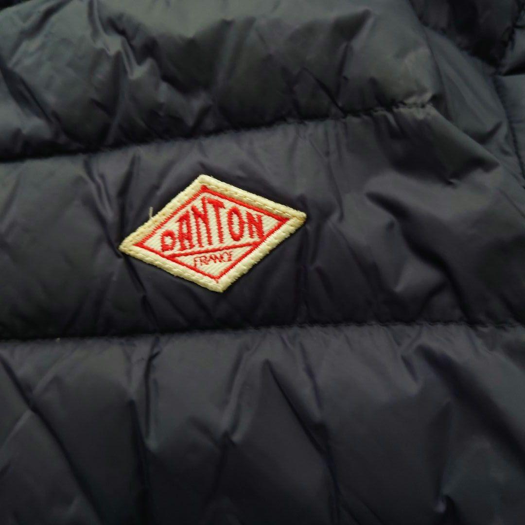 DANTON ダントン　ノーカラー　インナーダウン　ジャケット　ネイビー　40