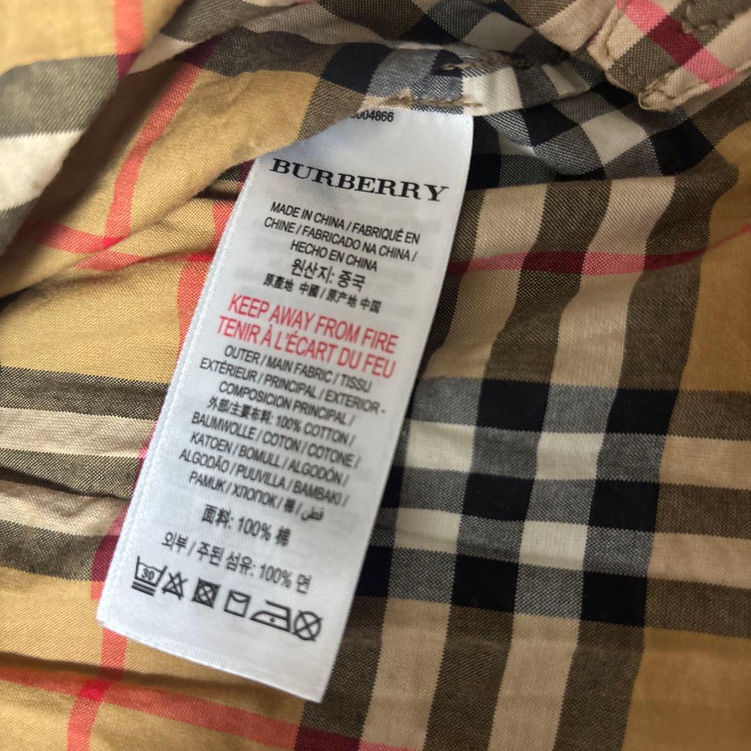 バーバリー　Burberry チェック　シャツワンピース　150cm
