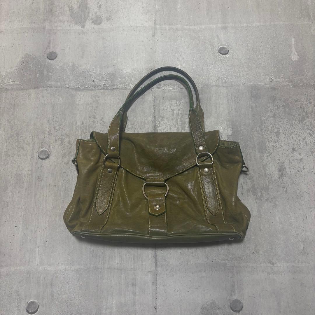 バッグ 00s archive miumiu leather shoulder bag