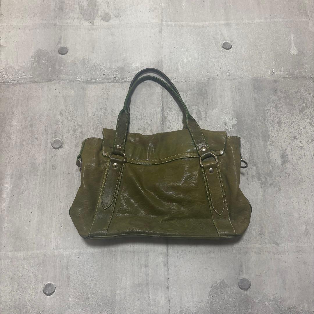 バッグ 00s archive miumiu leather shoulder bag