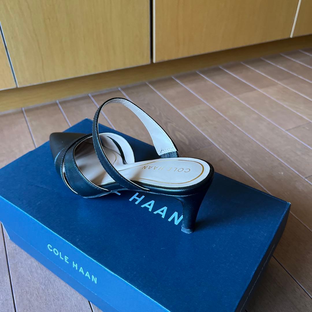 COLE HAAN ブラック ミュール ポインテッドトゥ