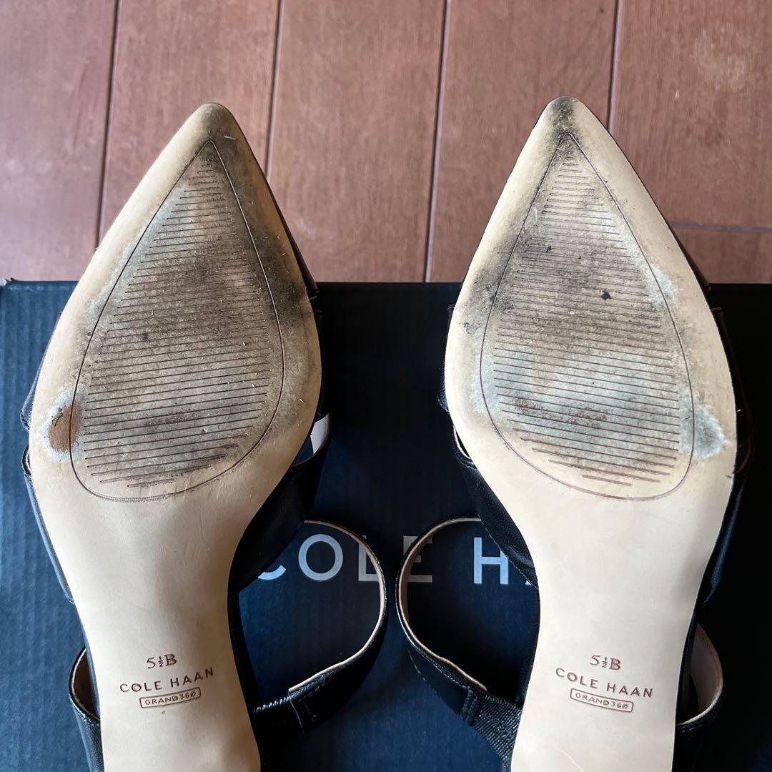 COLE HAAN ブラック ミュール ポインテッドトゥ