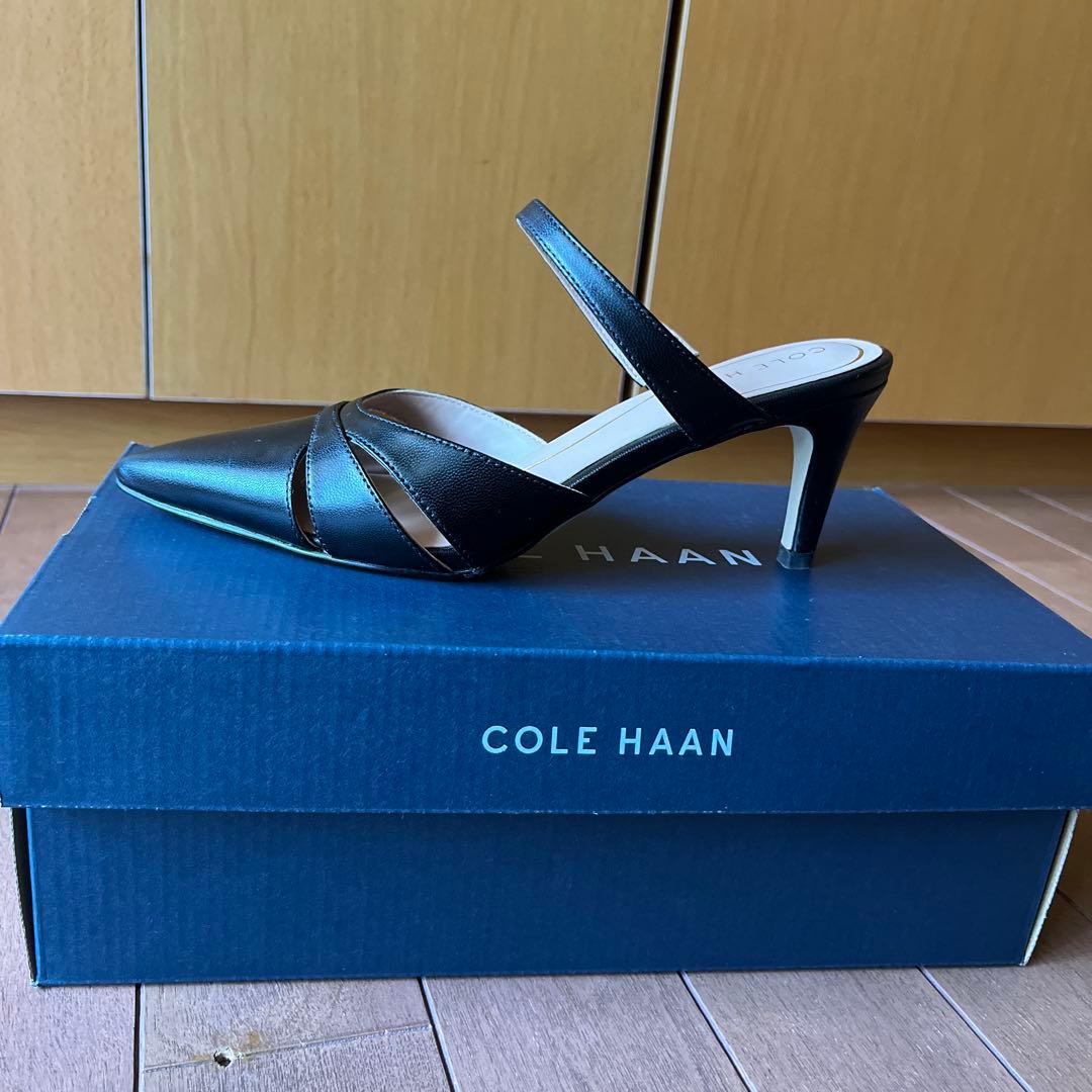 COLE HAAN ブラック ミュール ポインテッドトゥ