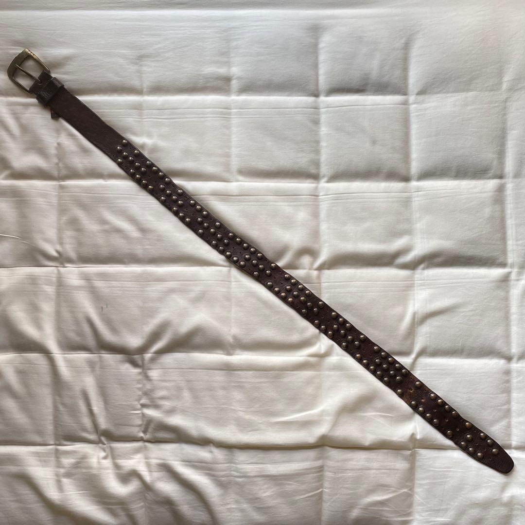 【archive】90~00s DIESEL イタリア製 牛革 スタッズベルト