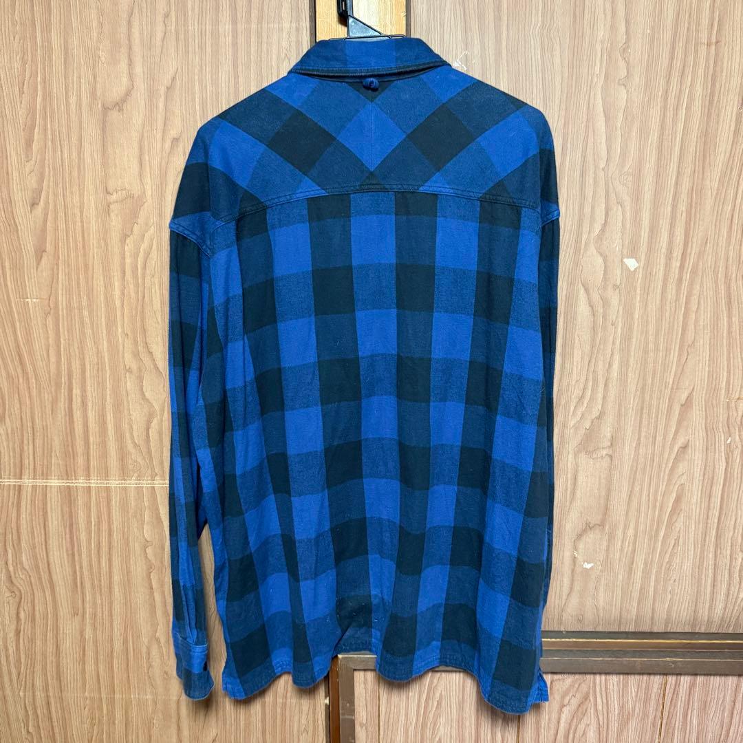 NEIGHBORHOOD ネルシャツ 青黒チェック Lサイズ　USED