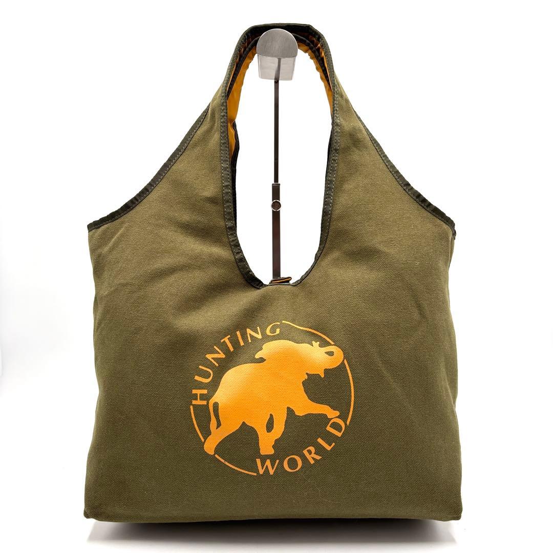 【未使用保管品】ハンティングワールド エコバッグ ピーナッツコラボ リバーシブル