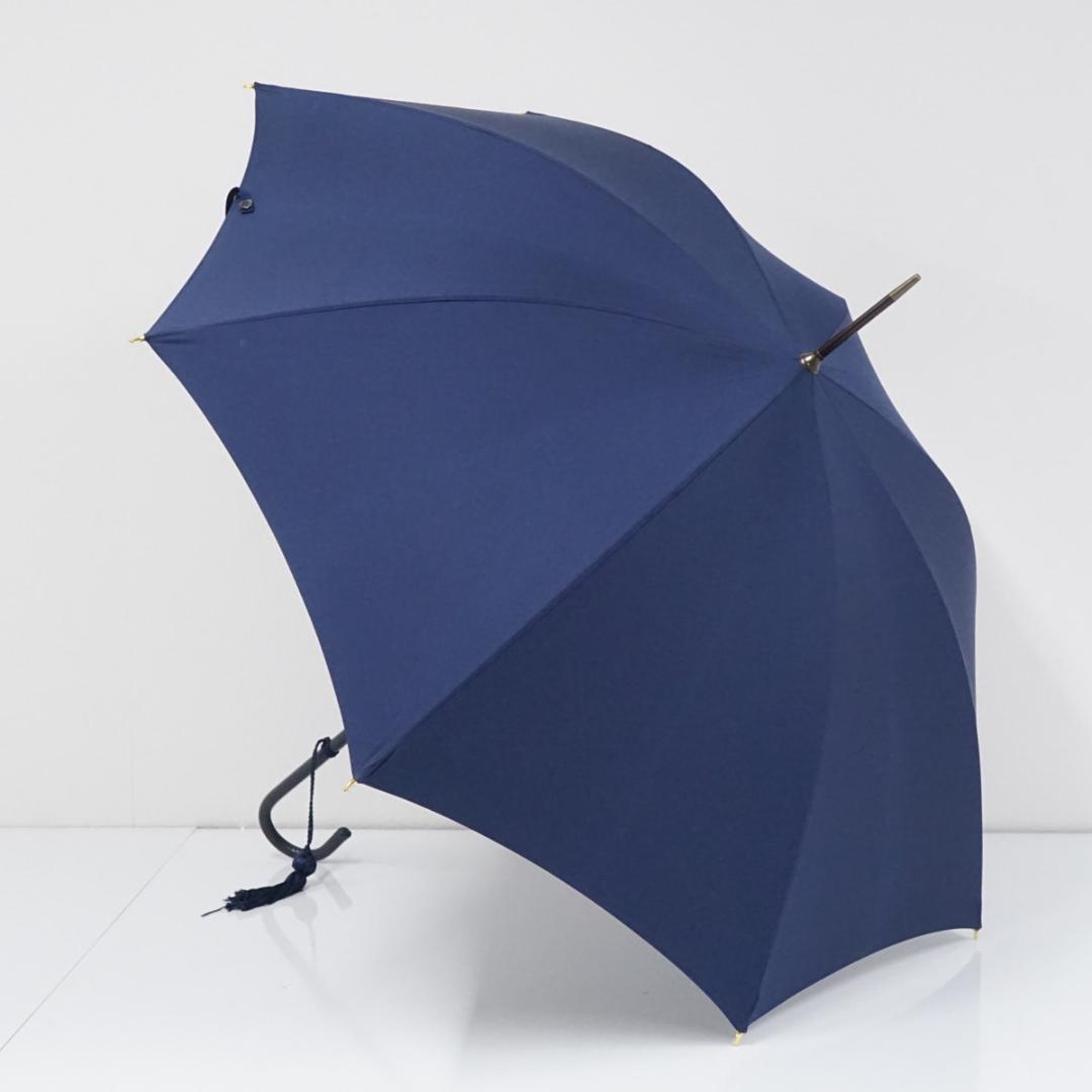 傘 フォックスアンブレラズ USED美品 ネイビー 英国製 レザー手元